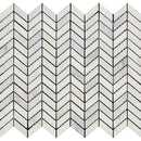 Oriental White Honed Marble Mini Chevron Mosaic Tile