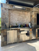 6x24 Split-faced Noce Travertine Ledger Panel