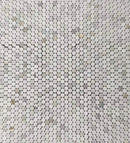 Calacatta Gold Honed Marble Penny Round Mosaic Tile