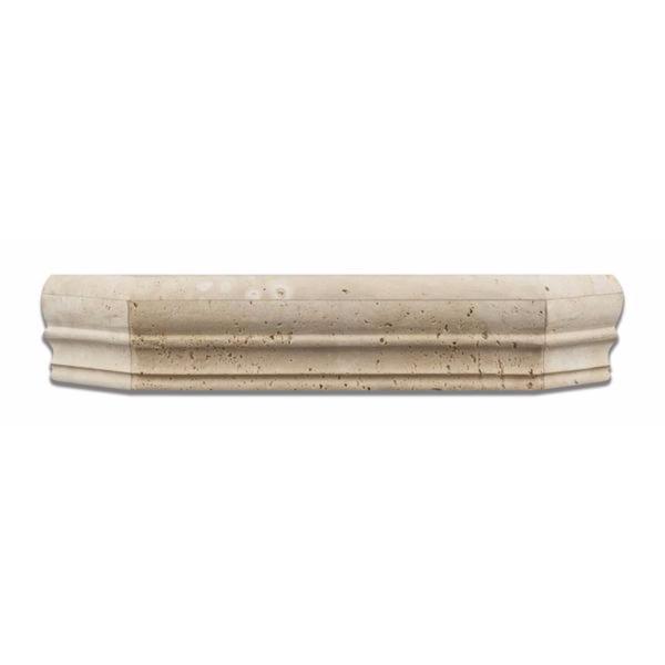Ivory Travertine Honed Hand-Made Custom Shower Corner Shelf