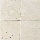 4x4 Tumbled Ivory Travertine Mosaic Tile