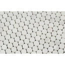Oriental White Honed Marble Penny Round Mosaic Tile