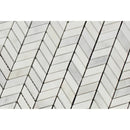 Oriental White Polished Marble Mini Chevron Mosaic Tile