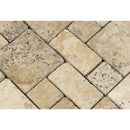 Philadelphia Tumbled Travertine Mini Pattern Mosaic Tile (Non-Interlocking)