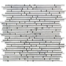Bianco Carrara Polished Marble Bamboo Sticks Mosaic Tile