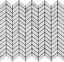 Bianco Carrara Polished Marble Mini Chevron Mosaic Tile