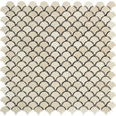 Crema Marfil  Polished Marble Raindrop Mosaic Tile