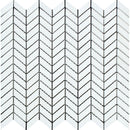 Thassos White Polished Marble Mini Chevron Mosaic Tile