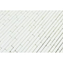 Thassos White Polished Marble Bamboo Sticks  Mosaic Tile