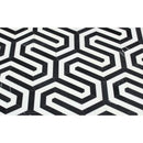 Thassos White Polished Marble Berlinetta Mosaic Tile (Thassos w/ Black)
