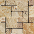 Valencia Tumbled Travertine Mini Pattern Mosaic Tile (Non-Interlocking)